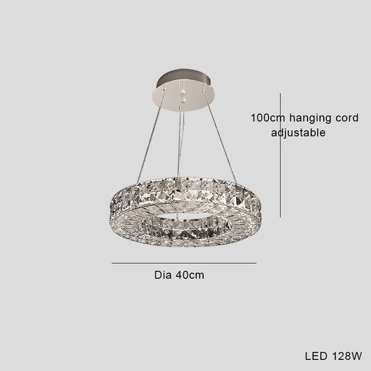 Contemporary Crystal Glow LED Chandelier