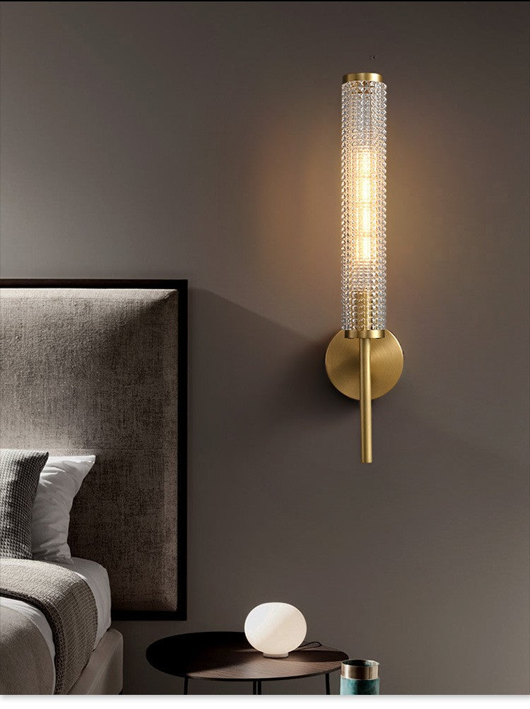 Nordic Glass Column Wall Sconce Light