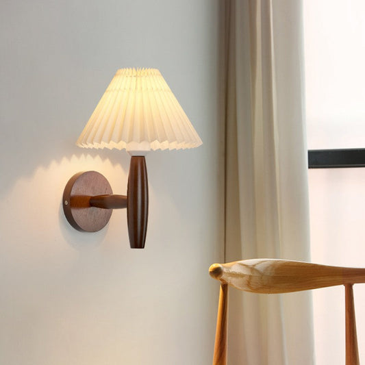 Scandinavian Pleated Shade Wall Lamp