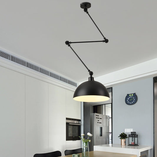 Adjustable Nordic Minimalist Drop Pendant Light / Black Large Size / Without Light Source