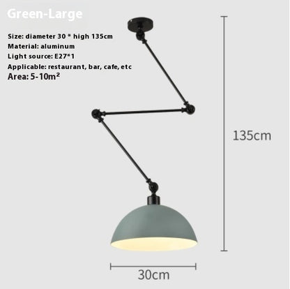Adjustable Nordic Minimalist Drop Pendant Light / Red Large / Without Light Source