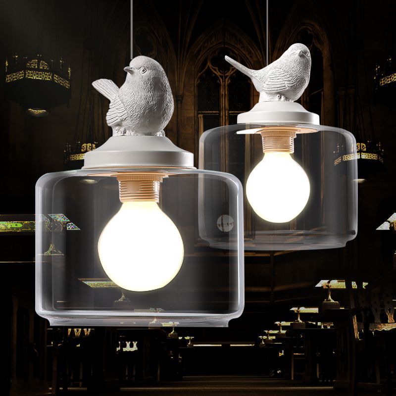 Artistic Glass Bird Pendant Accent Light