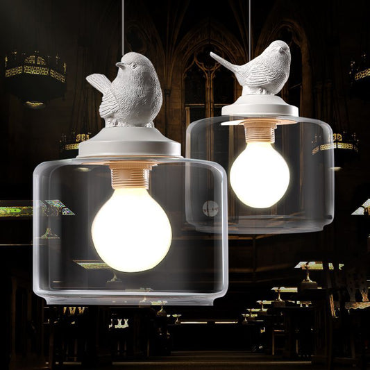 Artistic Glass Bird Pendant Accent Light