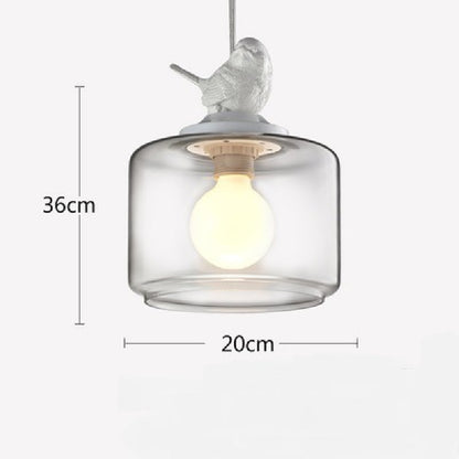 Artistic Glass Bird Pendant Accent Light
