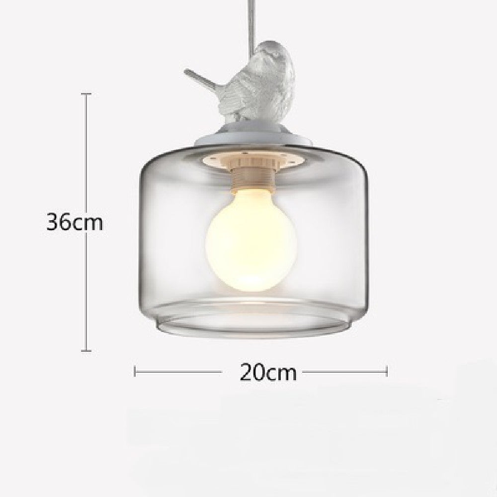 Artistic Glass Bird Pendant Accent Light