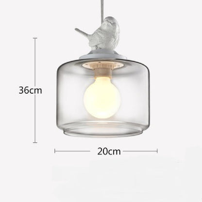 Artistic Glass Bird Pendant Accent Light