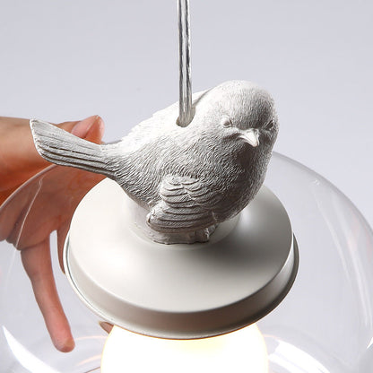Artistic Glass Bird Pendant Accent Light