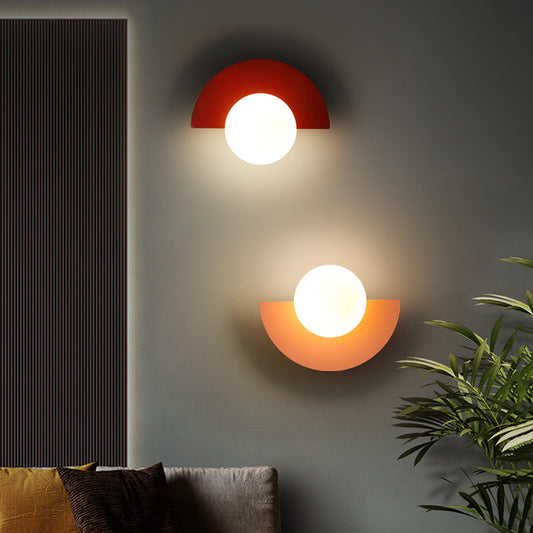 Color Accent Modern Wall Light Fixture / Warm Light 3000K / White
