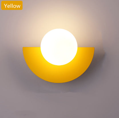 Color Accent Modern Wall Light Fixture / Warm Light 3000K / Black