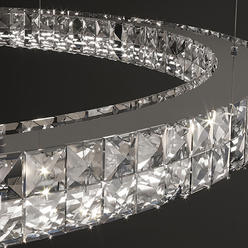 Contemporary Crystal Glow LED Chandelier