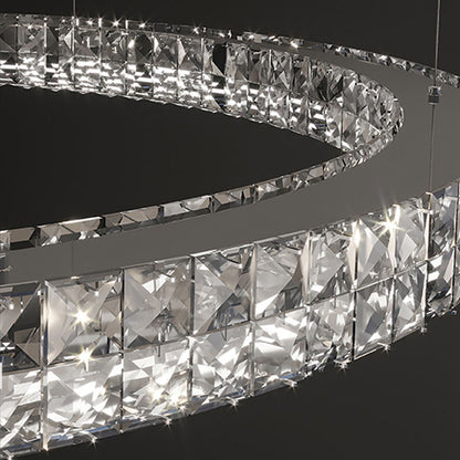 Contemporary Crystal Glow LED Chandelier