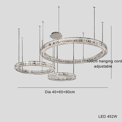 Contemporary Crystal Glow LED Chandelier