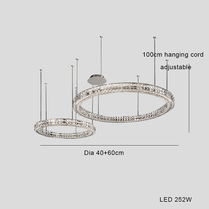 Contemporary Crystal Glow LED Chandelier