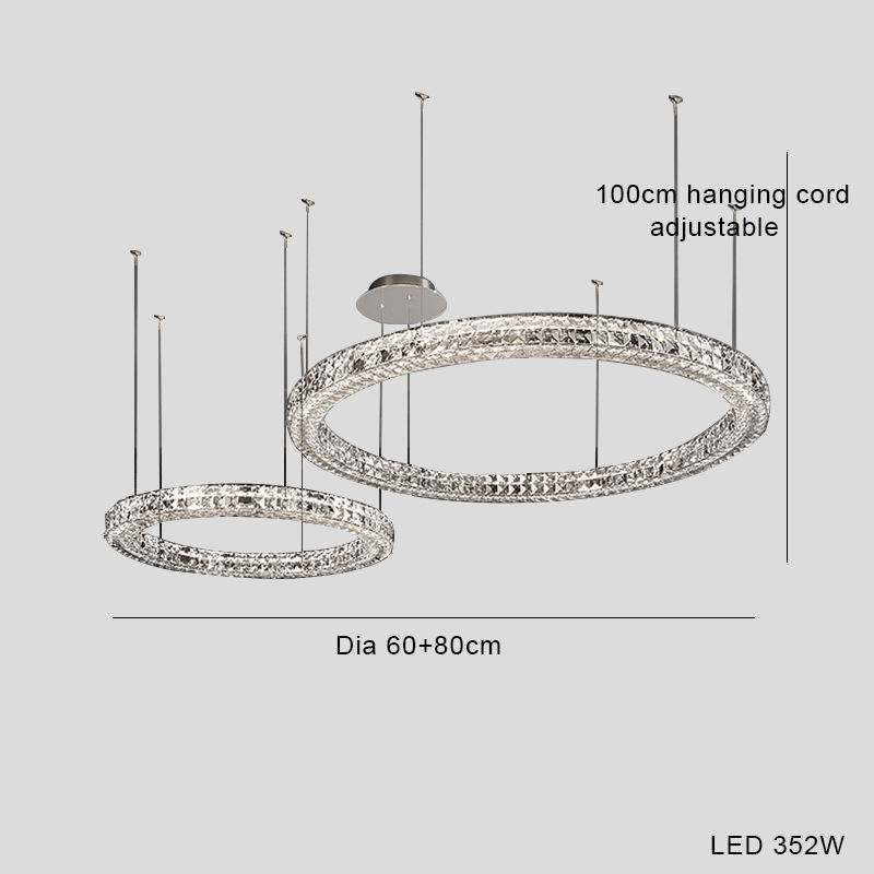 Contemporary Crystal Glow LED Chandelier