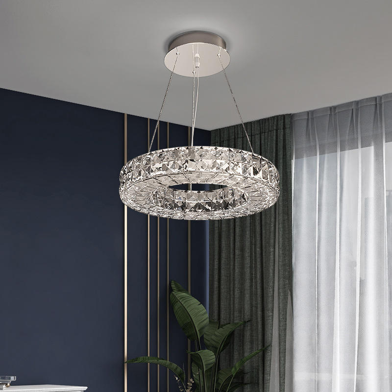 Contemporary Crystal Glow LED Chandelier