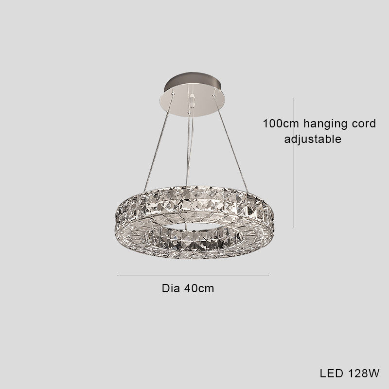 Contemporary Crystal Glow LED Chandelier