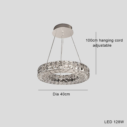 Contemporary Crystal Glow LED Chandelier