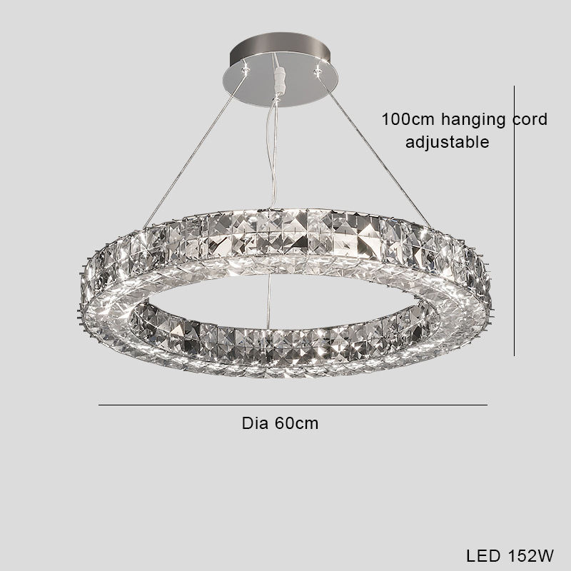 Contemporary Crystal Glow LED Chandelier