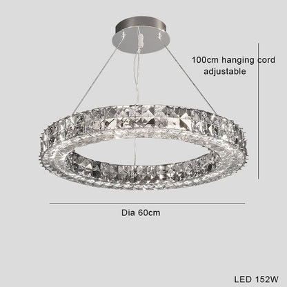 Contemporary Crystal Glow LED Chandelier