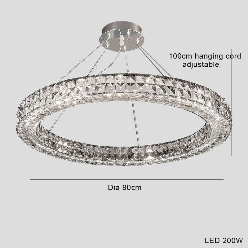 Contemporary Crystal Glow LED Chandelier