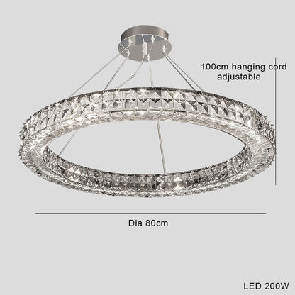 Contemporary Crystal Glow LED Chandelier
