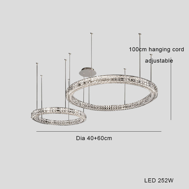 Contemporary Crystal Glow LED Chandelier