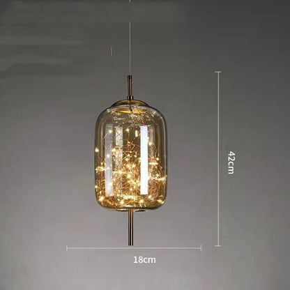 Contemporary Glass Mini Pendant Chandelier