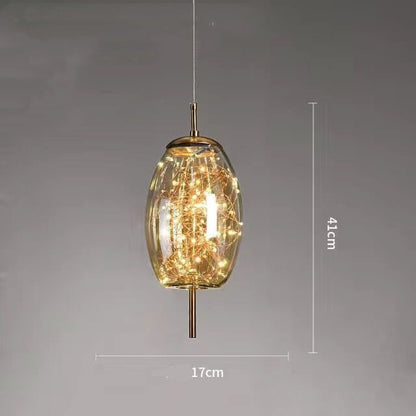 Contemporary Glass Mini Pendant Chandelier