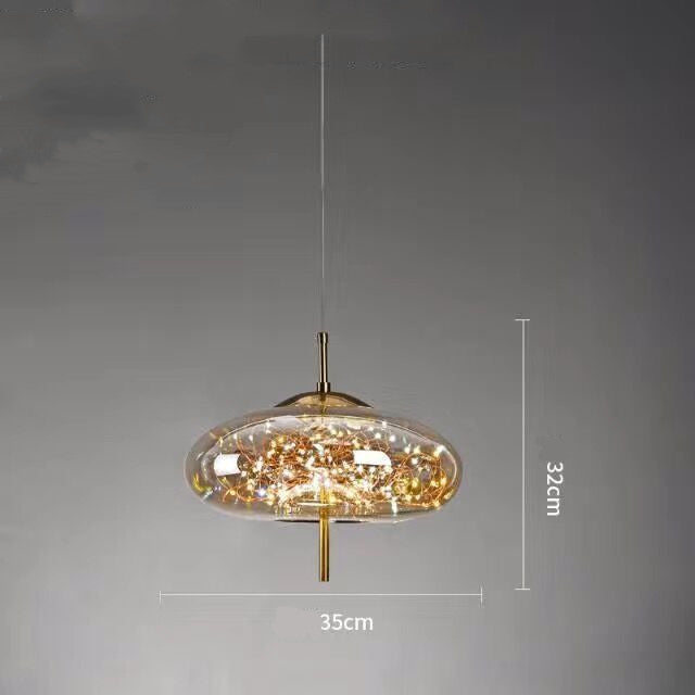 Contemporary Glass Mini Pendant Chandelier