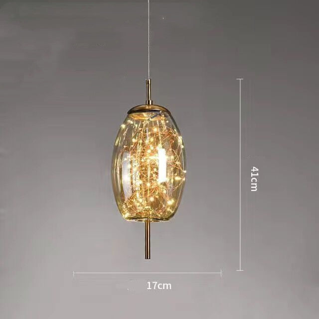 Contemporary Glass Mini Pendant Chandelier