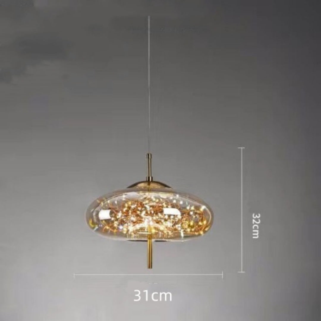 Contemporary Glass Mini Pendant Chandelier