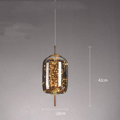 Contemporary Glass Mini Pendant Chandelier