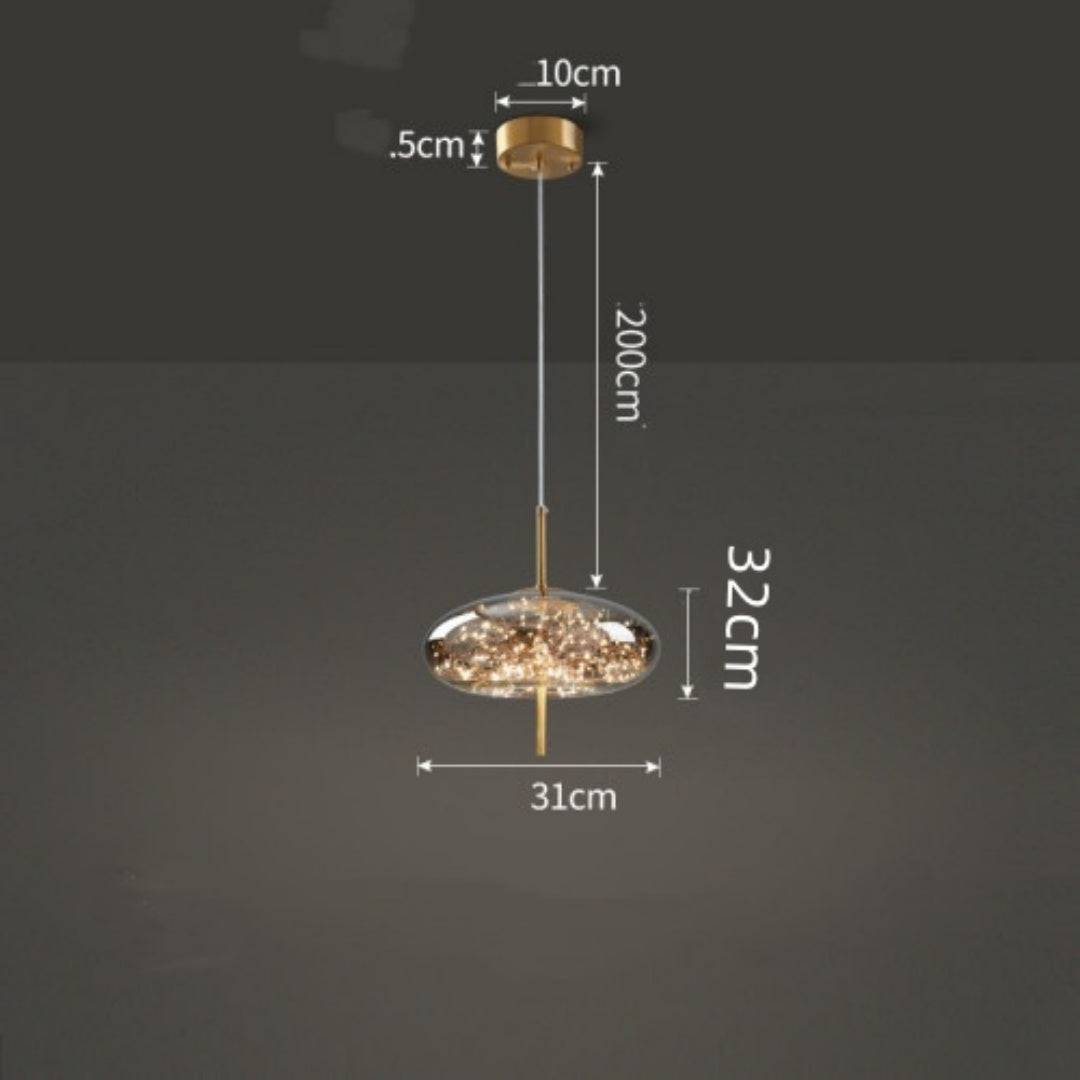 Contemporary Glass Mini Pendant Chandelier