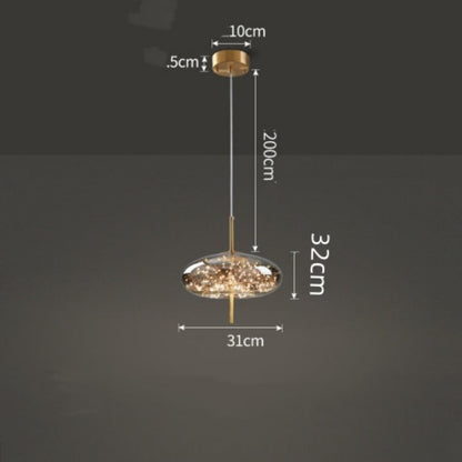 Contemporary Glass Mini Pendant Chandelier