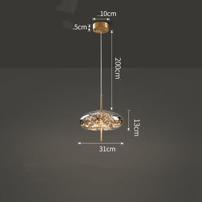 Contemporary Glass Mini Pendant Chandelier / Amber / A