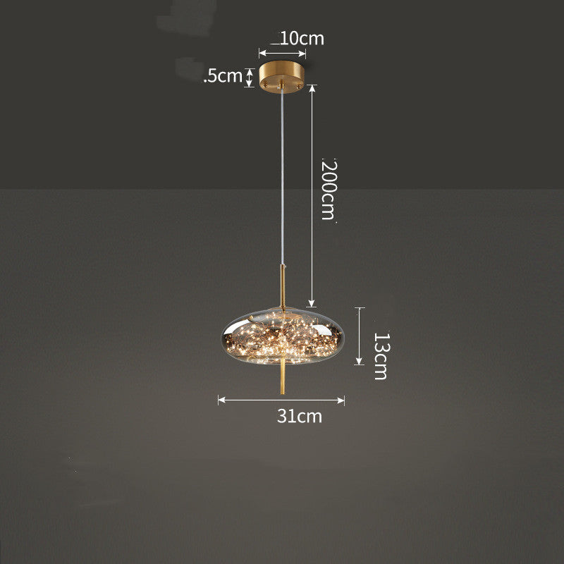 Contemporary Glass Mini Pendant Chandelier