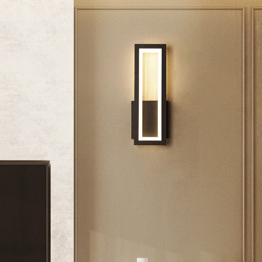 Contemporary Linear Wall Accent Light / Black S / Warm light