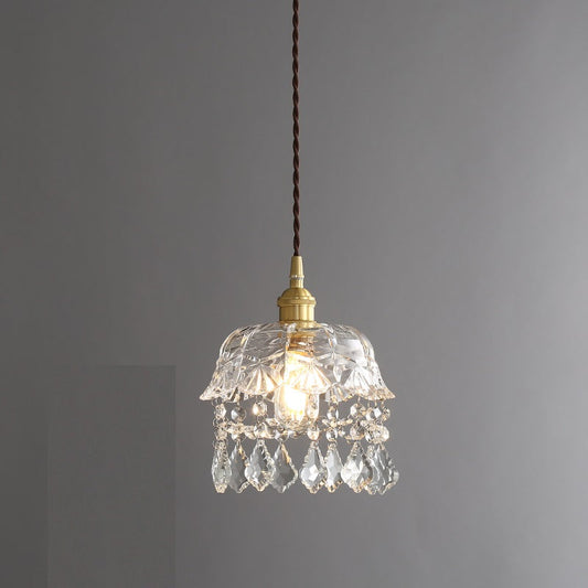 Crystal Glass Flush Mount Ceiling Light