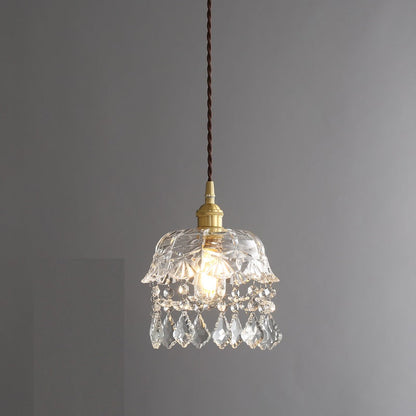 Crystal Glass Flush Mount Ceiling Light