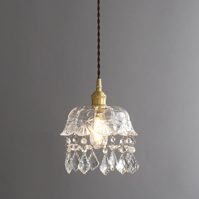 Crystal Glass Flush Mount Ceiling Light