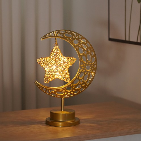 Decorative Iron Moon LED Accent Lamp