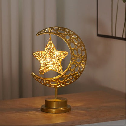 Decorative Iron Moon LED Accent Lamp