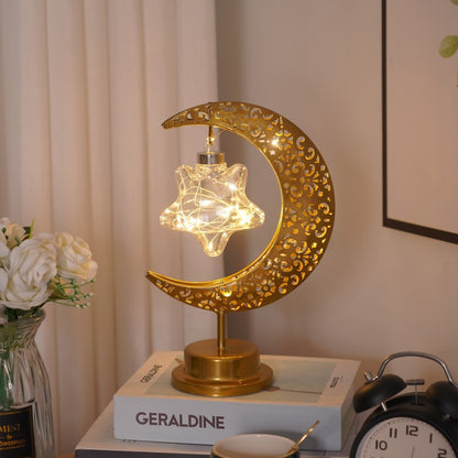 Decorative Iron Moon LED Accent Lamp