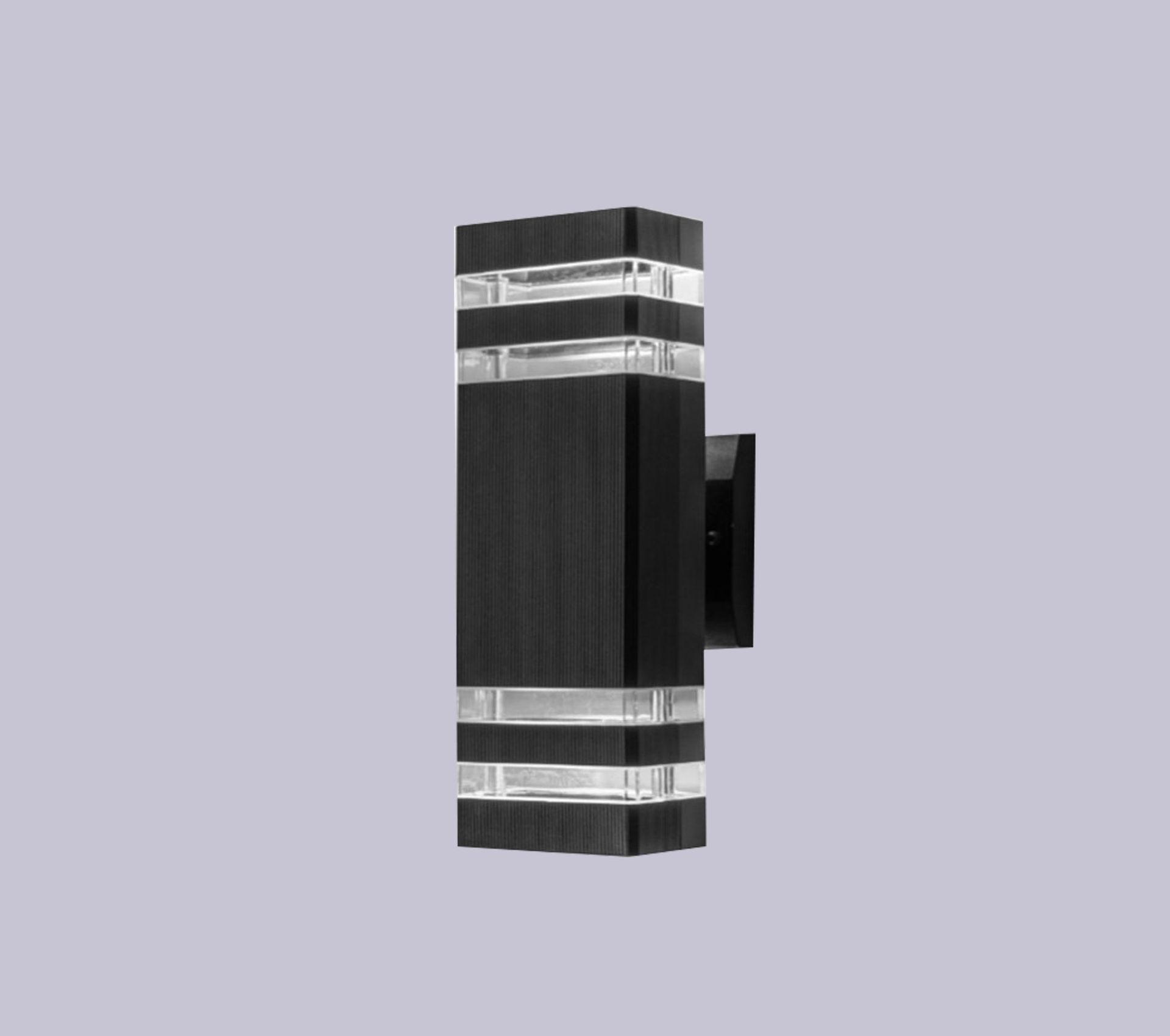 Dual Beam Outdoor LED Wall Light Fixture / GU10 Neutral Light / Single Head 1 Layer