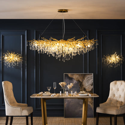 Elegant Glass Disc LED Pendant Chandelier