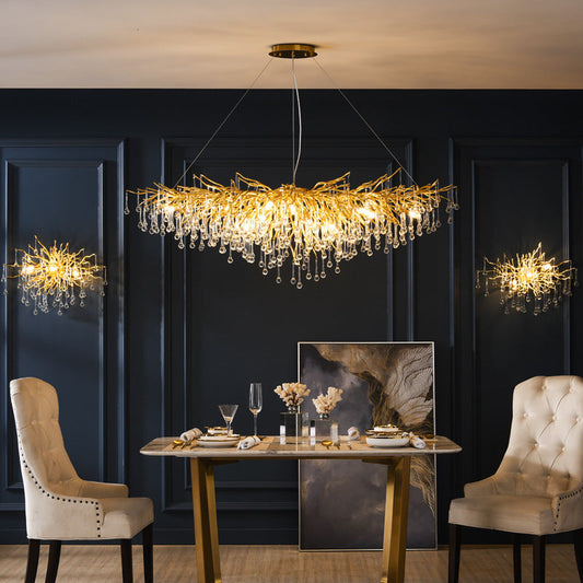 Elegant Glass Disc LED Pendant Chandelier