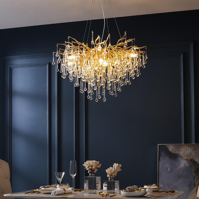 Elegant Glass Disc LED Pendant Chandelier