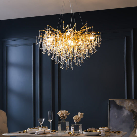 Elegant Glass Disc LED Pendant Chandelier