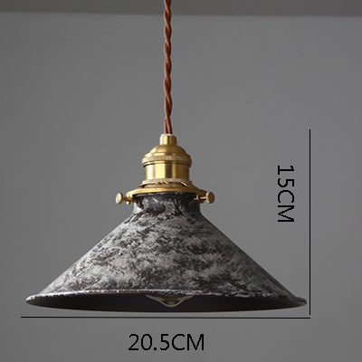Industrial Copper Accent LED Pendant Light