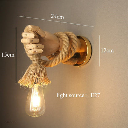 Industrial Mechanical Hand Wall Lamp